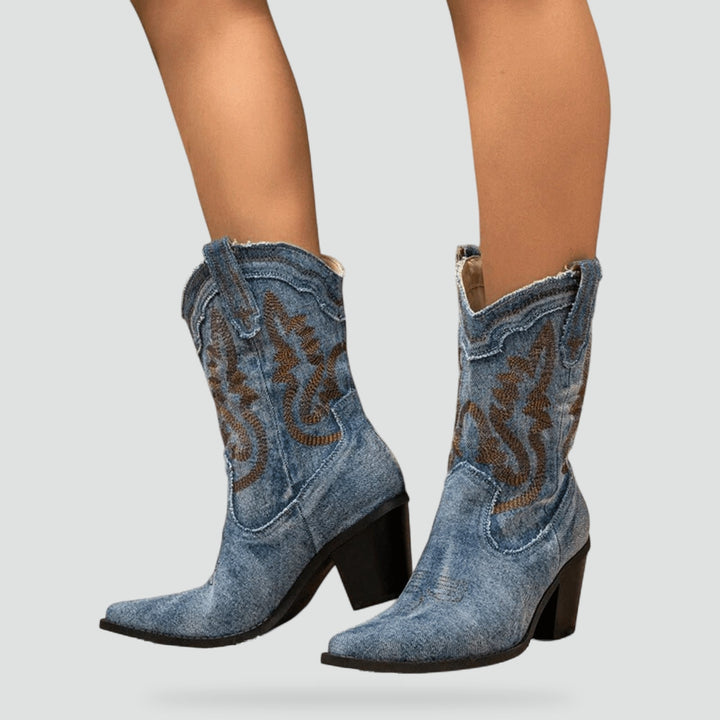 Women's Winter Heeled Ankle Boots - photo 2