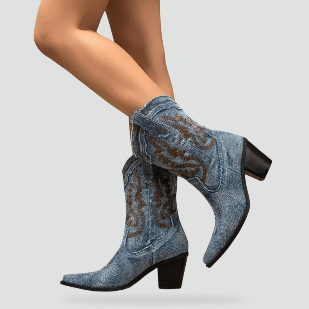 Women's Winter Heeled Ankle Boots - photo 6