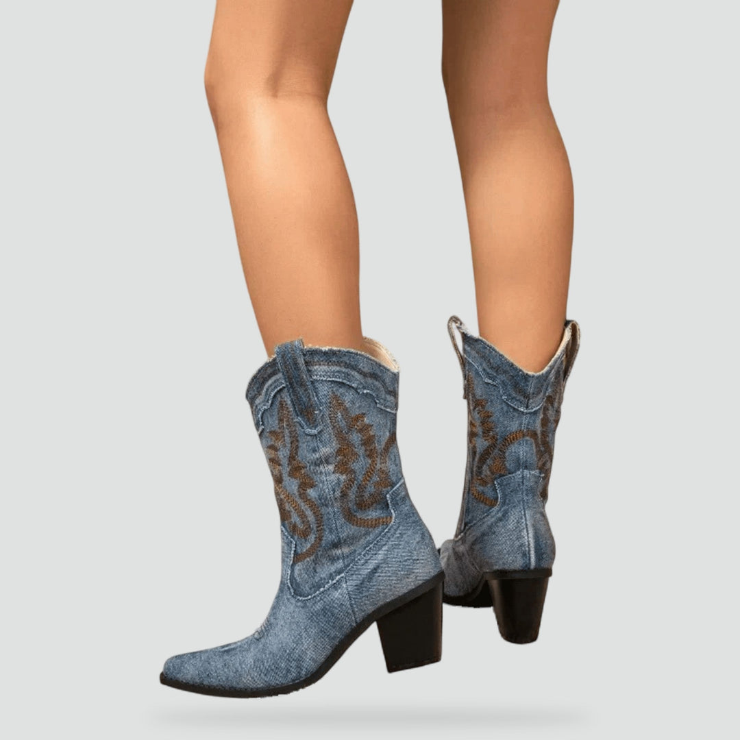 Women's Winter Heeled Ankle Boots - photo 7