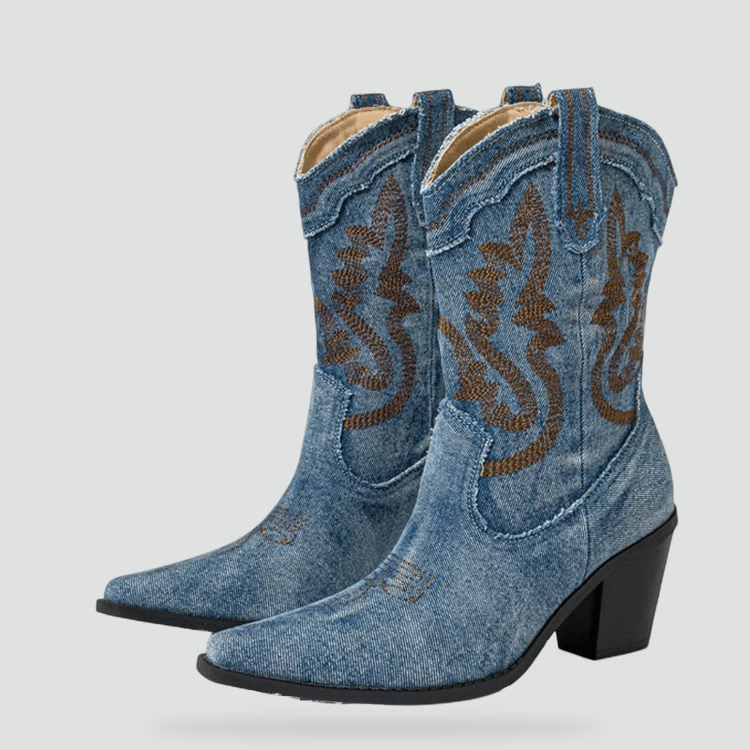 Women's Winter Heeled Ankle Boots - photo 8
