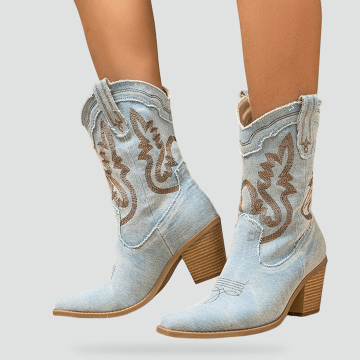 Women's Winter Heeled Ankle Boots - photo 9