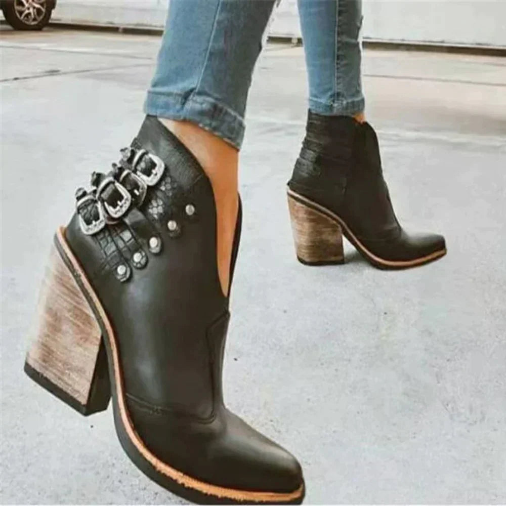 Women's Winter Boots with Buckle Strap - photo 2