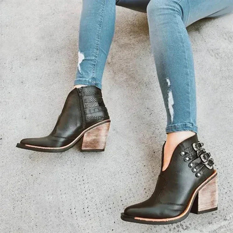Women's Winter Boots with Buckle Strap - photo 4