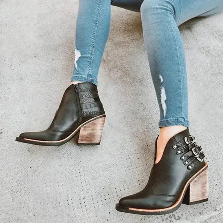 Women's Winter Boots with Buckle Strap - photo 4