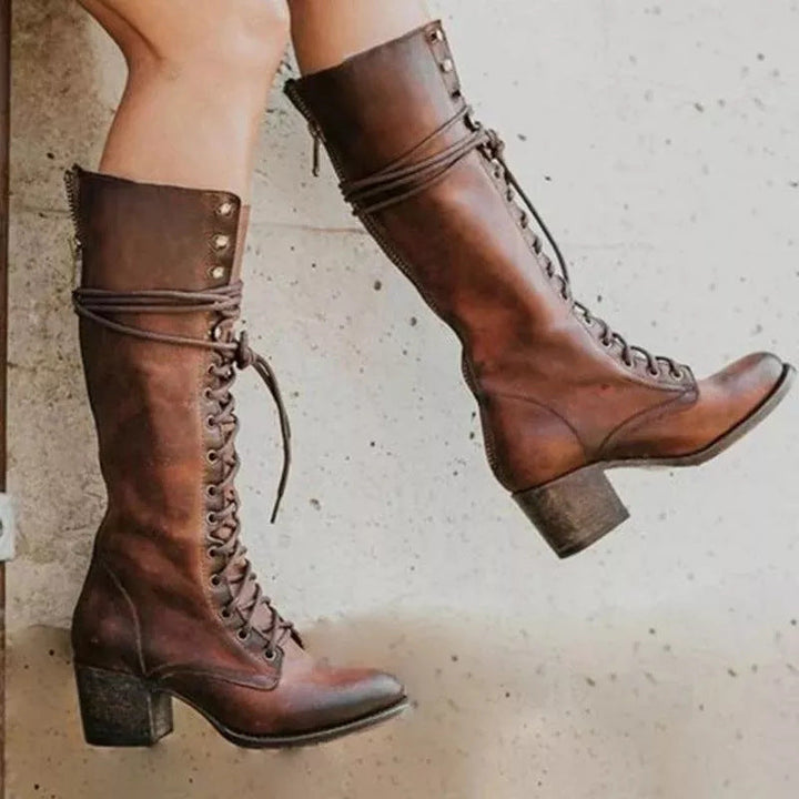 Women's Block Heel Winter Boots - photo 3