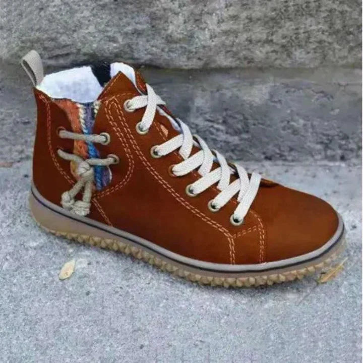 Women's Lace-Up Ankle Boots with Fleece Lining - photo 4