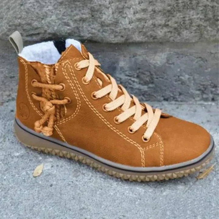 Women's Lace-Up Ankle Boots with Fleece Lining - photo 5