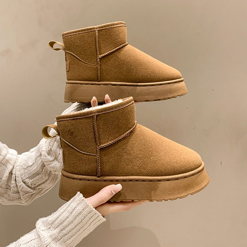 Women's Platform Snow Boots with Faux Fur Lining - photo 1