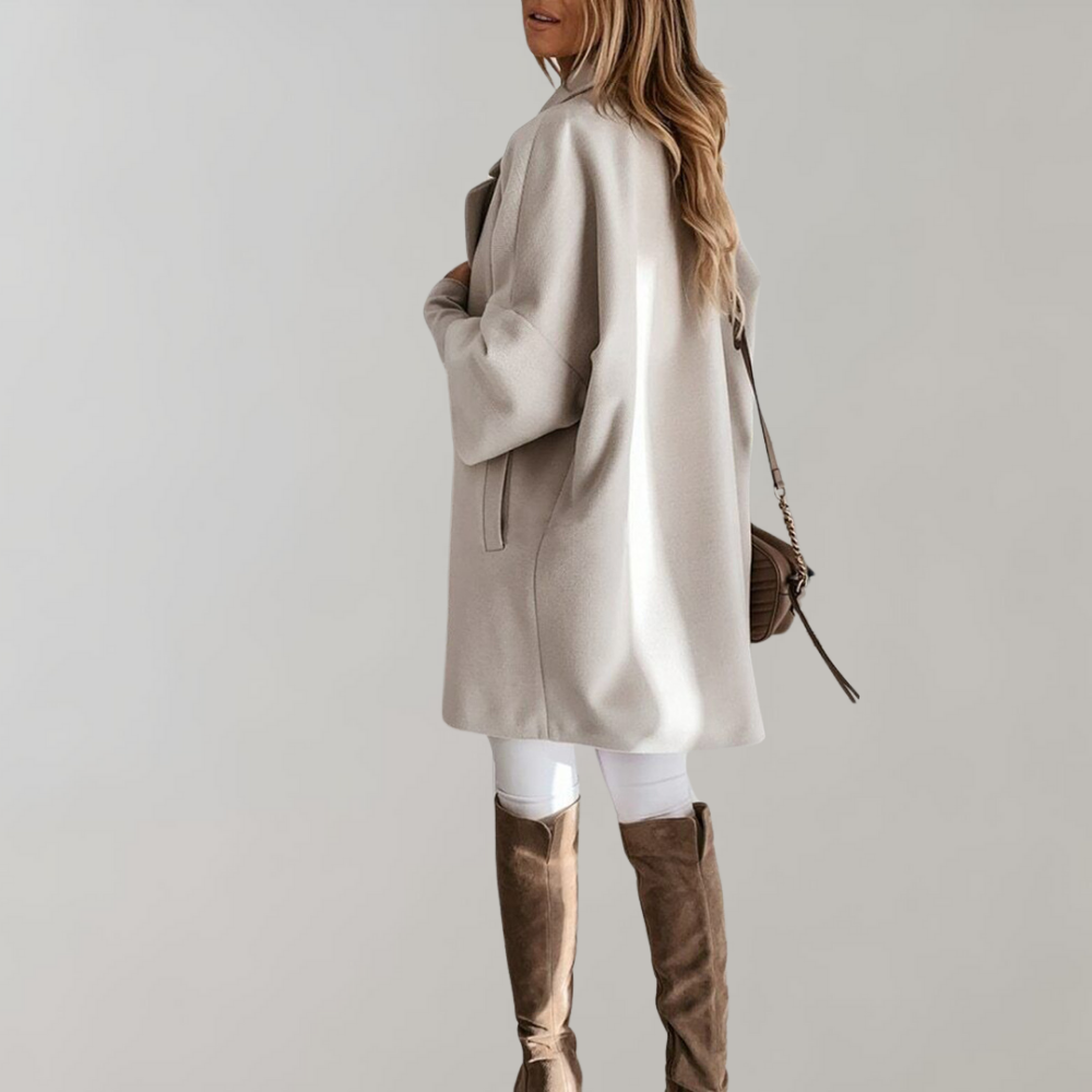 Women's Relaxed Blazer Coat with Button Front - photo 5