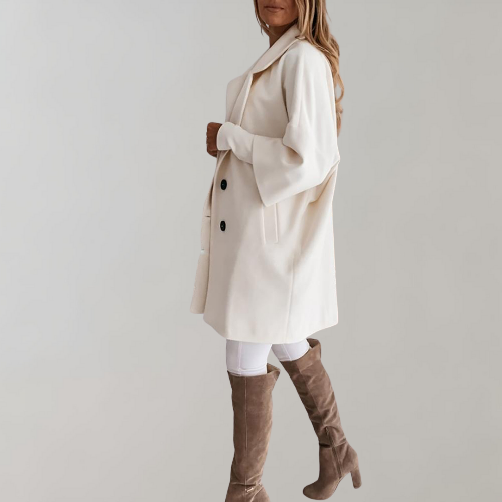 Women's Relaxed Blazer Coat with Button Front - photo 6