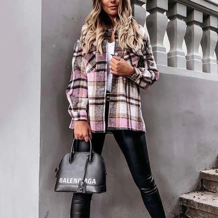 Women's Checked Winter Jacket - photo 2