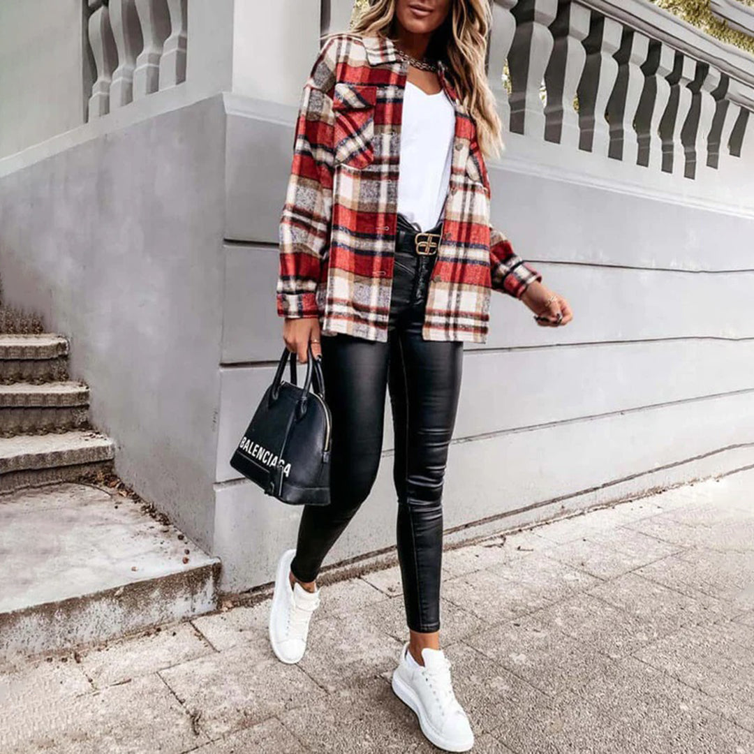 Women's Checked Winter Jacket - photo 3