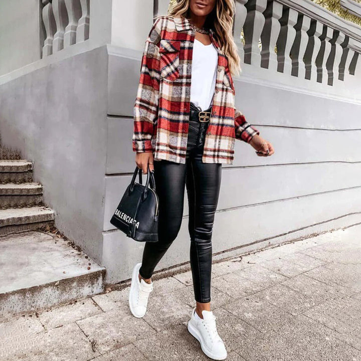 Women's Checked Winter Jacket - photo 3