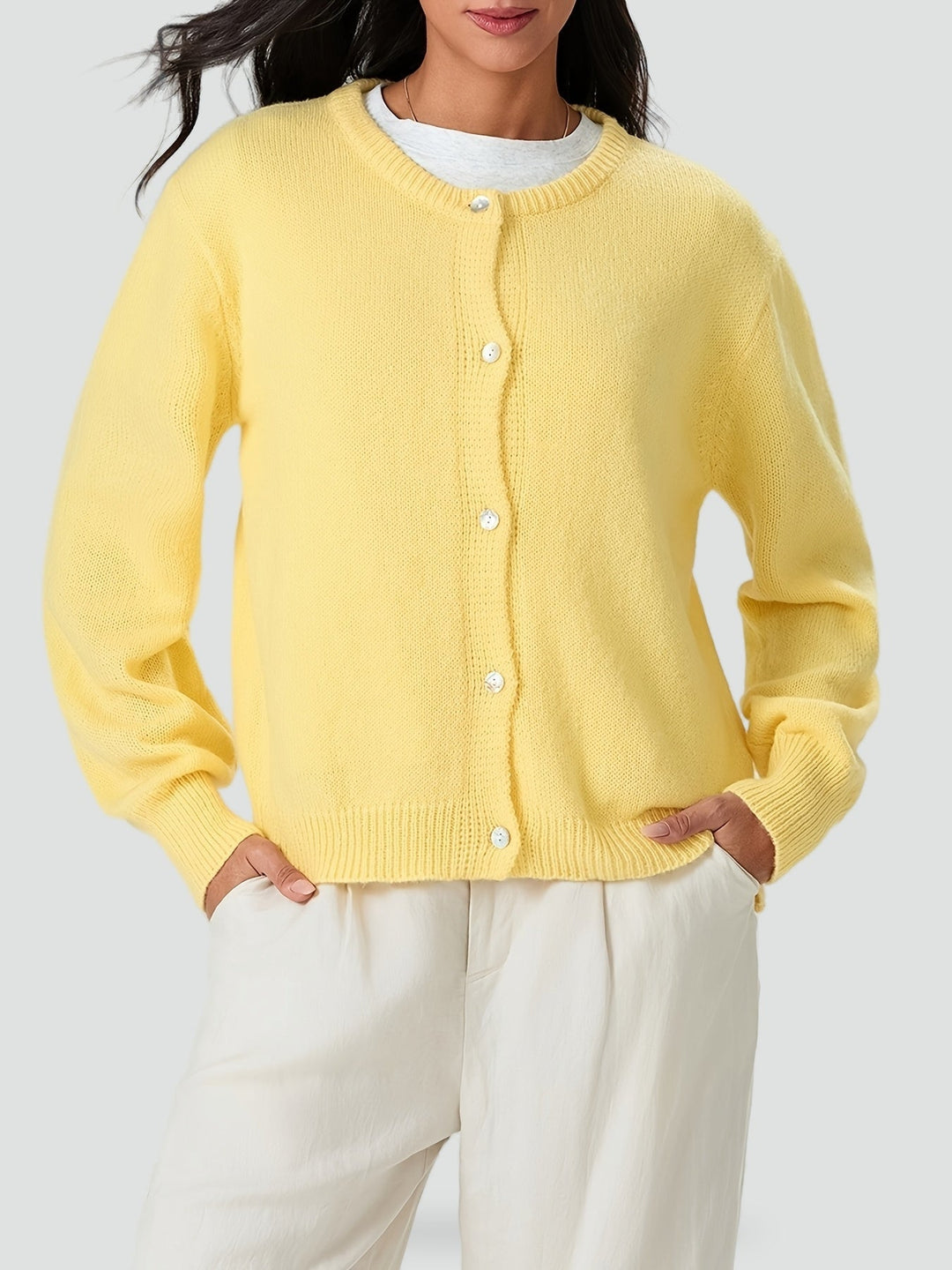 Women's Button-Front Winter Jumper - photo 1
