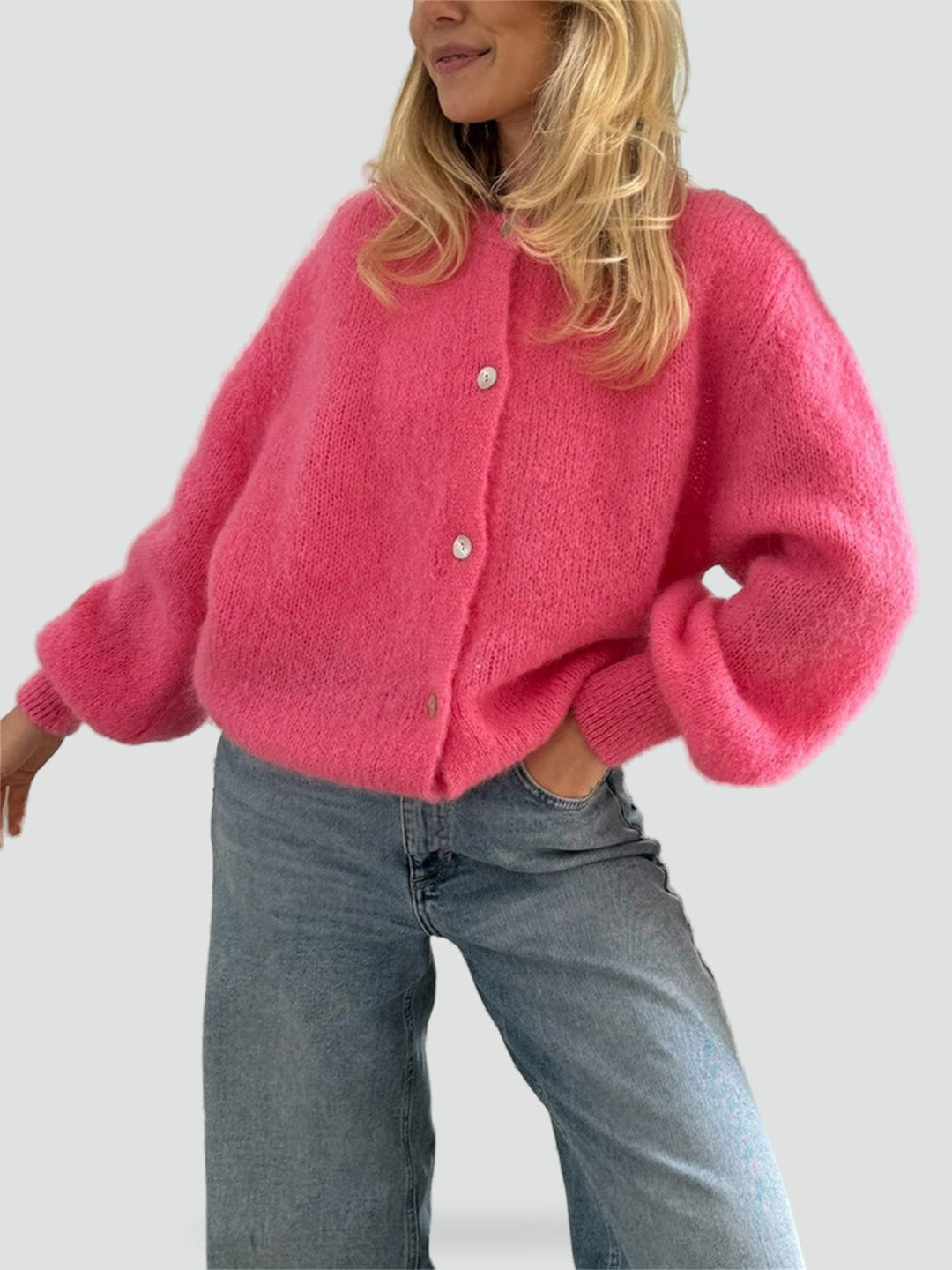 Women's Button-Front Winter Jumper - photo 10