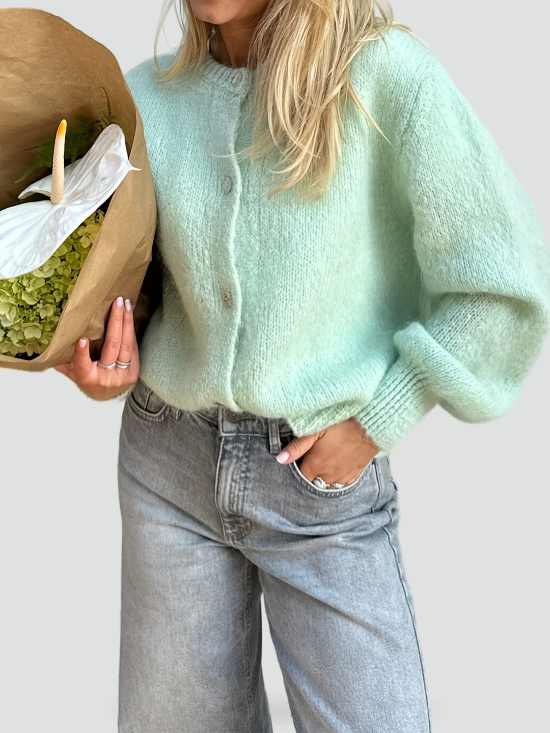 Women's Button-Front Winter Jumper - photo 19