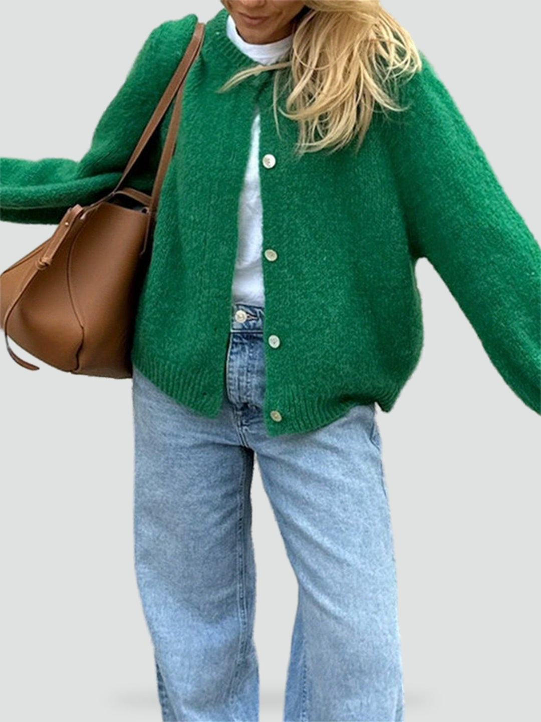 Women's Button-Front Winter Jumper - photo 8