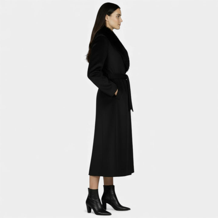 Women's Wrap Belted Coat with Side Pockets - photo 4