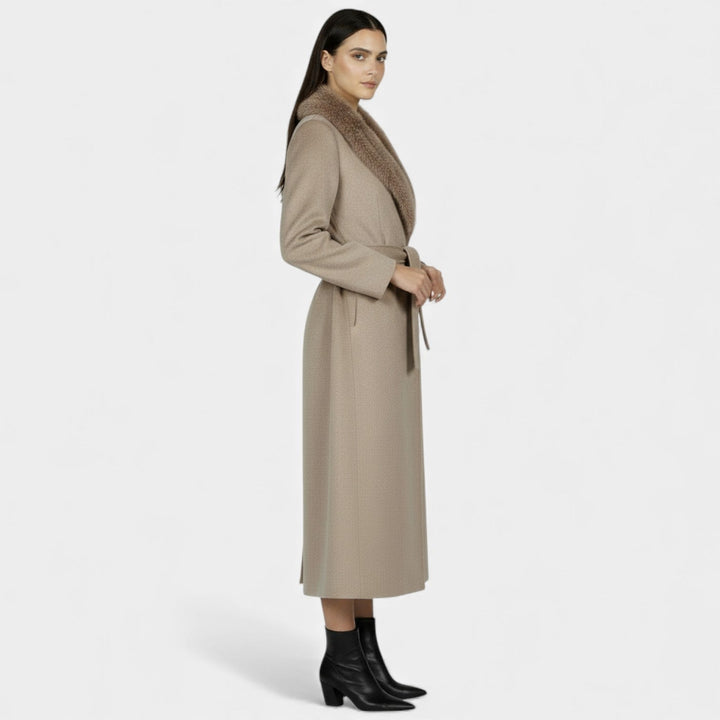 Women's Wrap Belted Coat with Side Pockets - photo 7