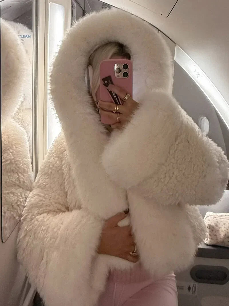Women's Wrap Hooded Coat - photo 8