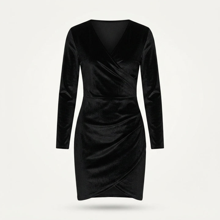Women's Wrap Long Sleeve Mini Dress - photo 4