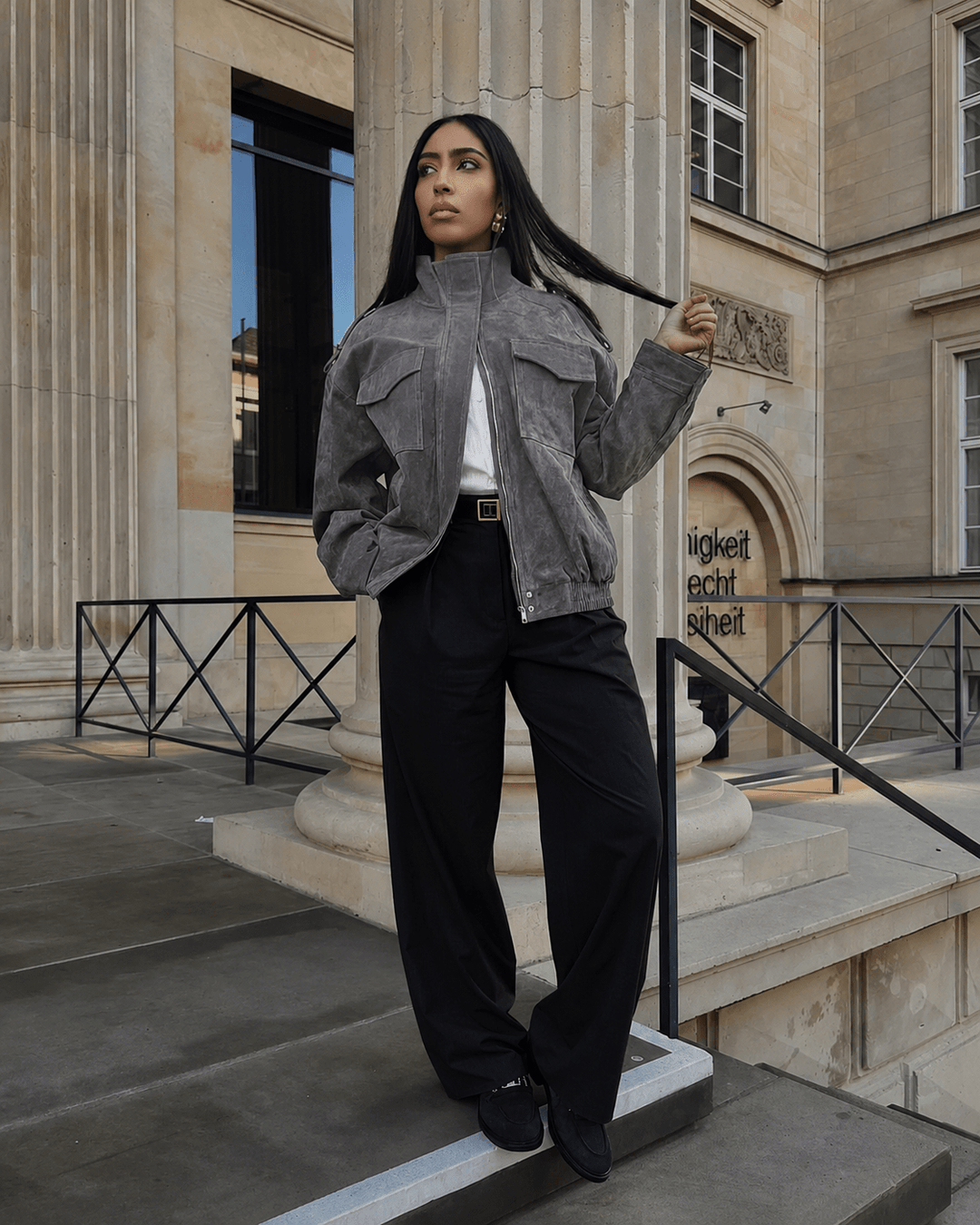 Women's Wrap Pocket Jacket with Collar - photo 1