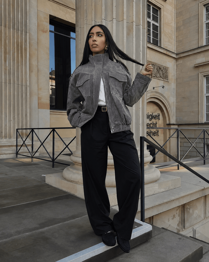 Women's Wrap Pocket Jacket with Collar - photo 1