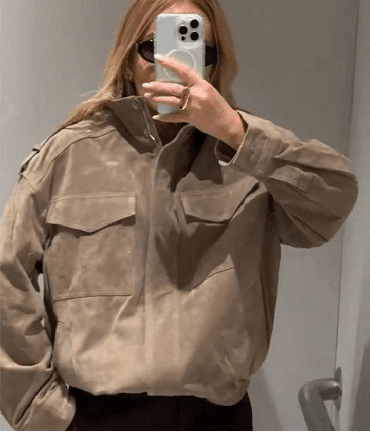 Women's Wrap Pocket Jacket with Collar - photo 8
