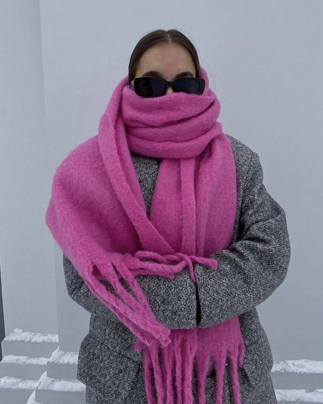 Women's Wrap Ruched Scarf with Collar - photo 10