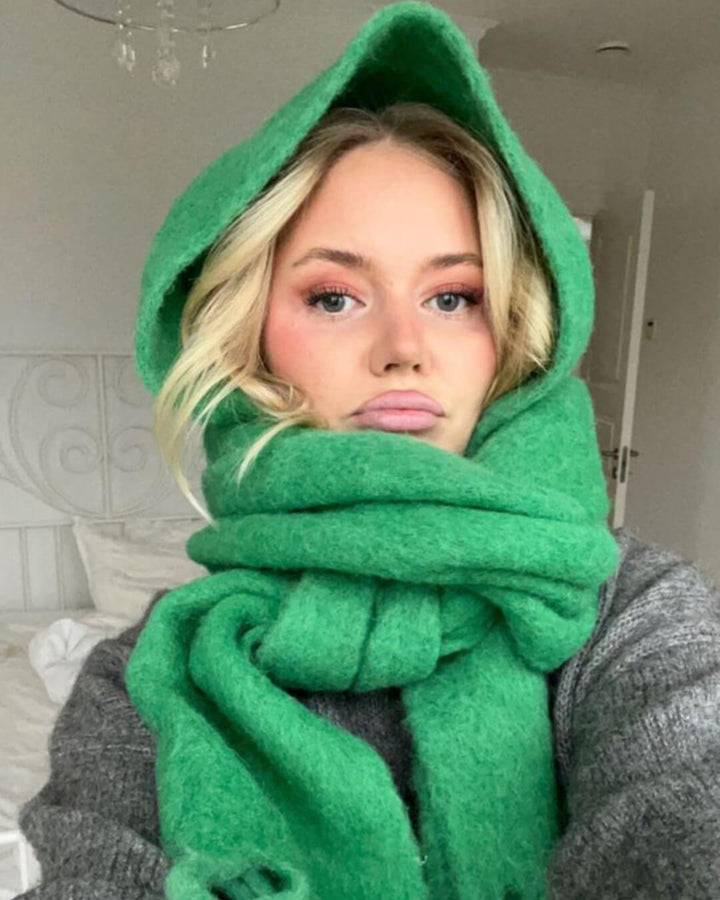 Women's Wrap Ruched Scarf with Collar - photo 13