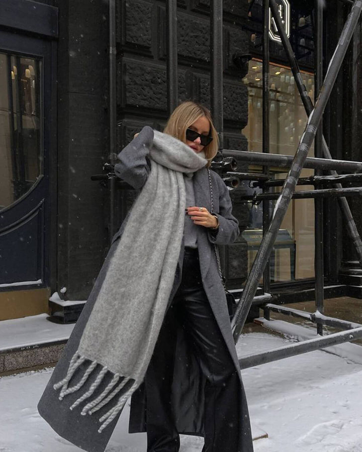 Women's Wrap Ruched Scarf with Collar - photo 6