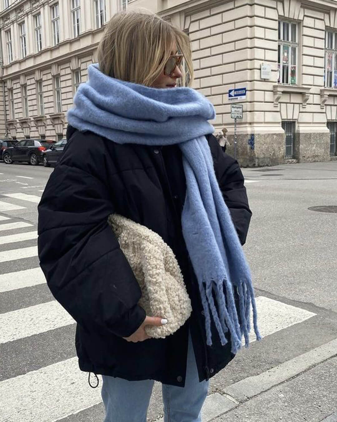 Women's Wrap Ruched Scarf with Collar - photo 8