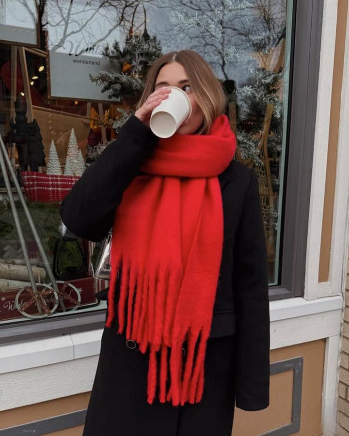 Women's Wrap Ruched Scarf with Collar - photo 9