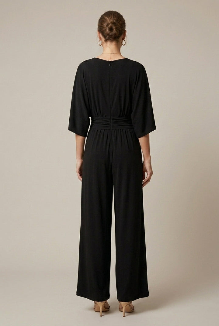 Women's Wrap V-Neck Wide-Leg Jumpsuit - photo 3