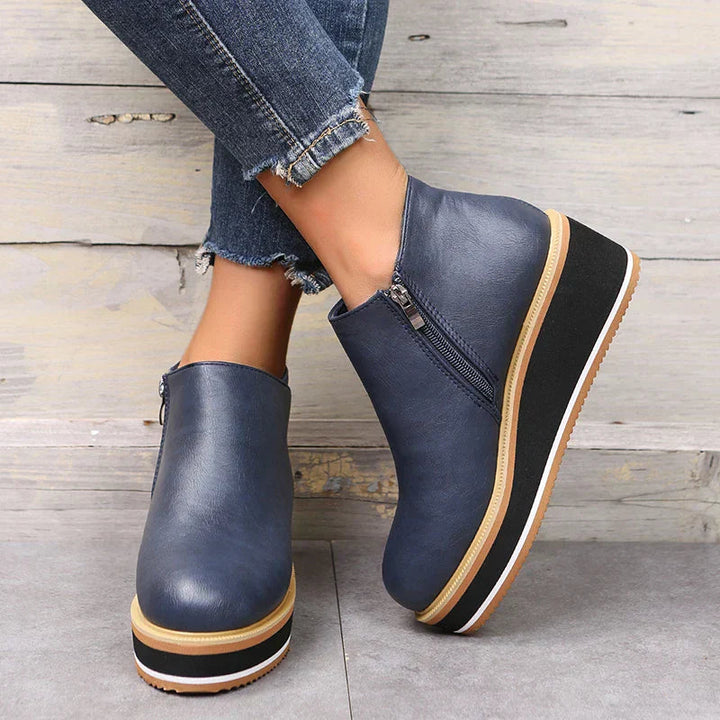 Women's Zip-Front Platform Ankle Boots - photo 9
