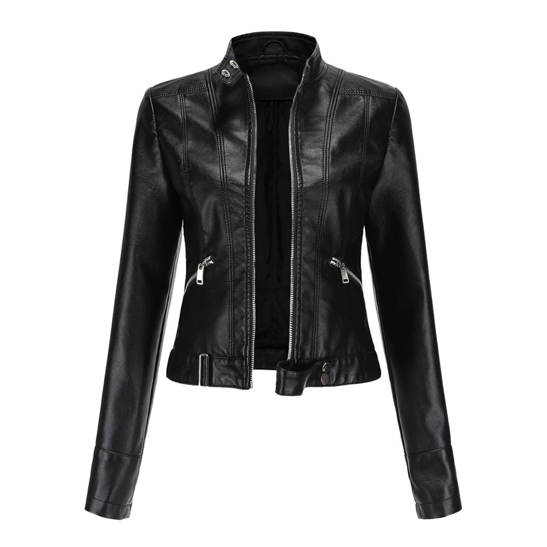 Women's Zip-Front Collared Bomber Jacket - photo 1