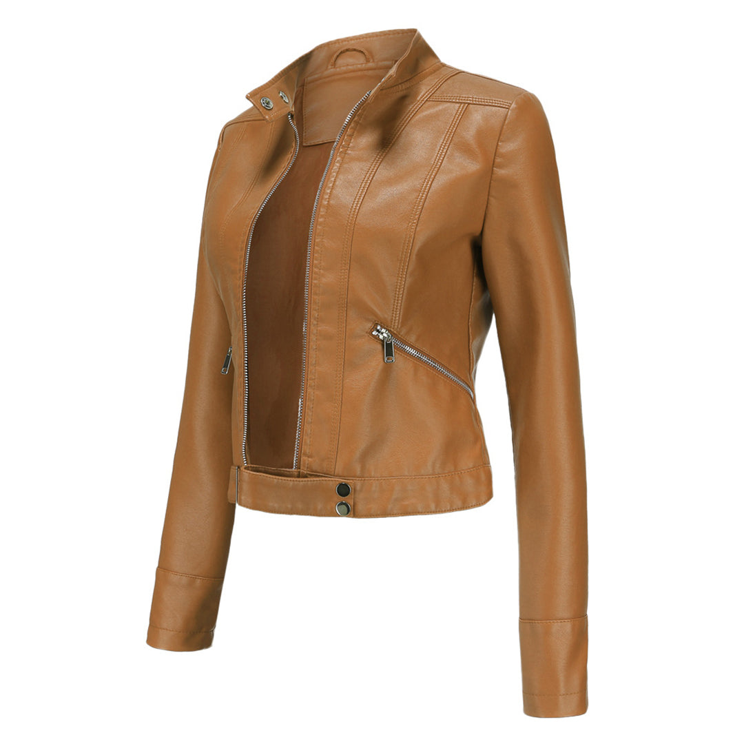 Women's Zip-Front Collared Bomber Jacket - photo 11