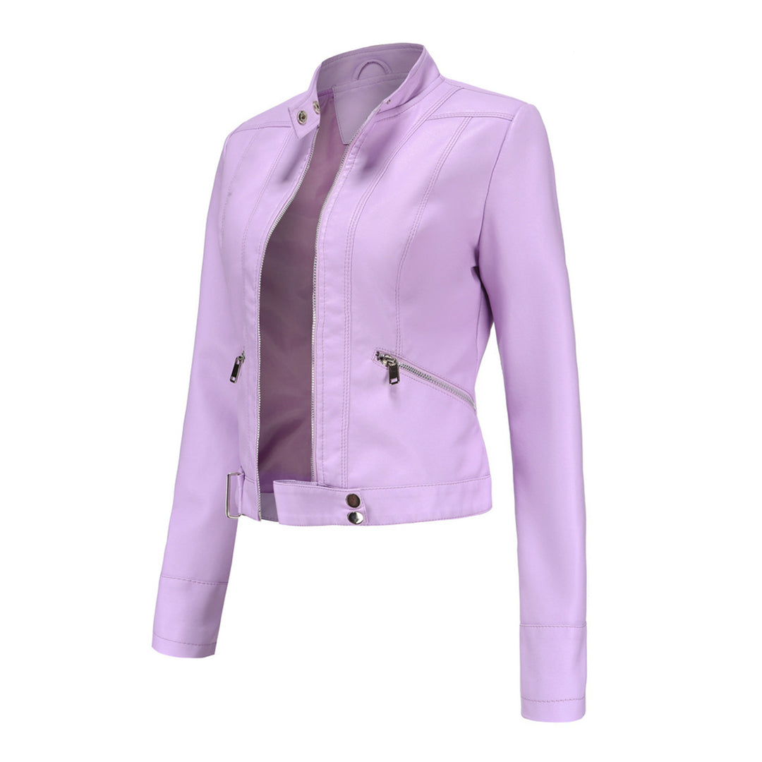 Women's Zip-Front Collared Bomber Jacket - photo 12
