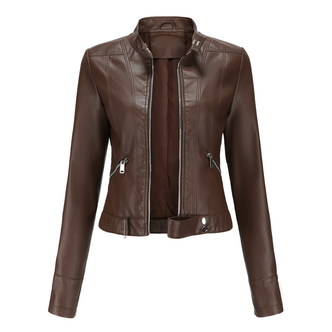 Women's Zip-Front Collared Bomber Jacket - photo 15