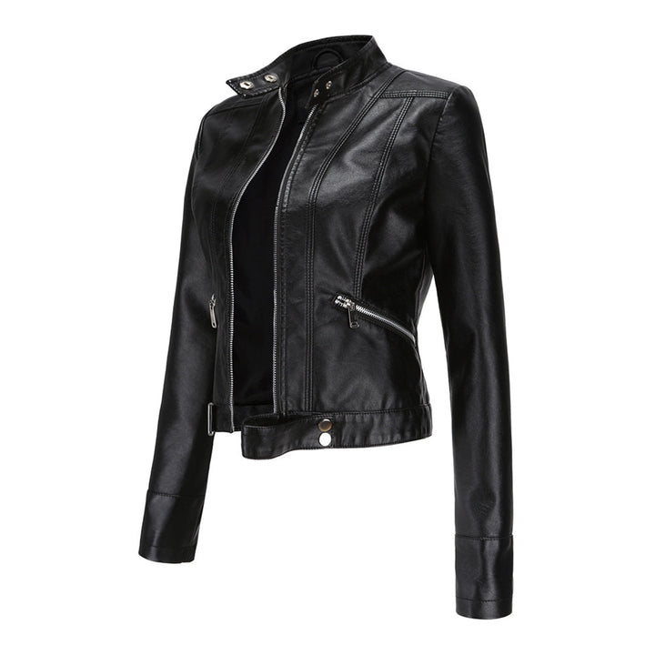 Women's Zip-Front Collared Bomber Jacket - photo 8