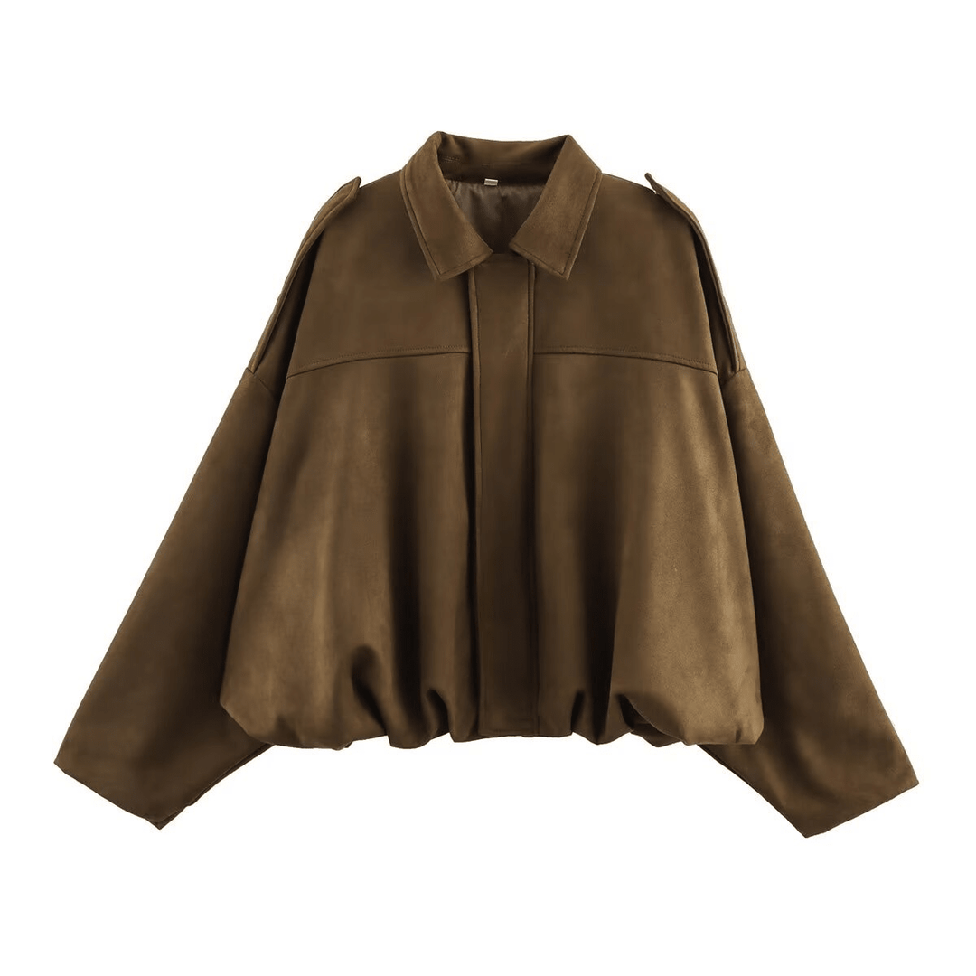 Women's Zip-Front Collared Jacket with Long Sleeves - photo 4