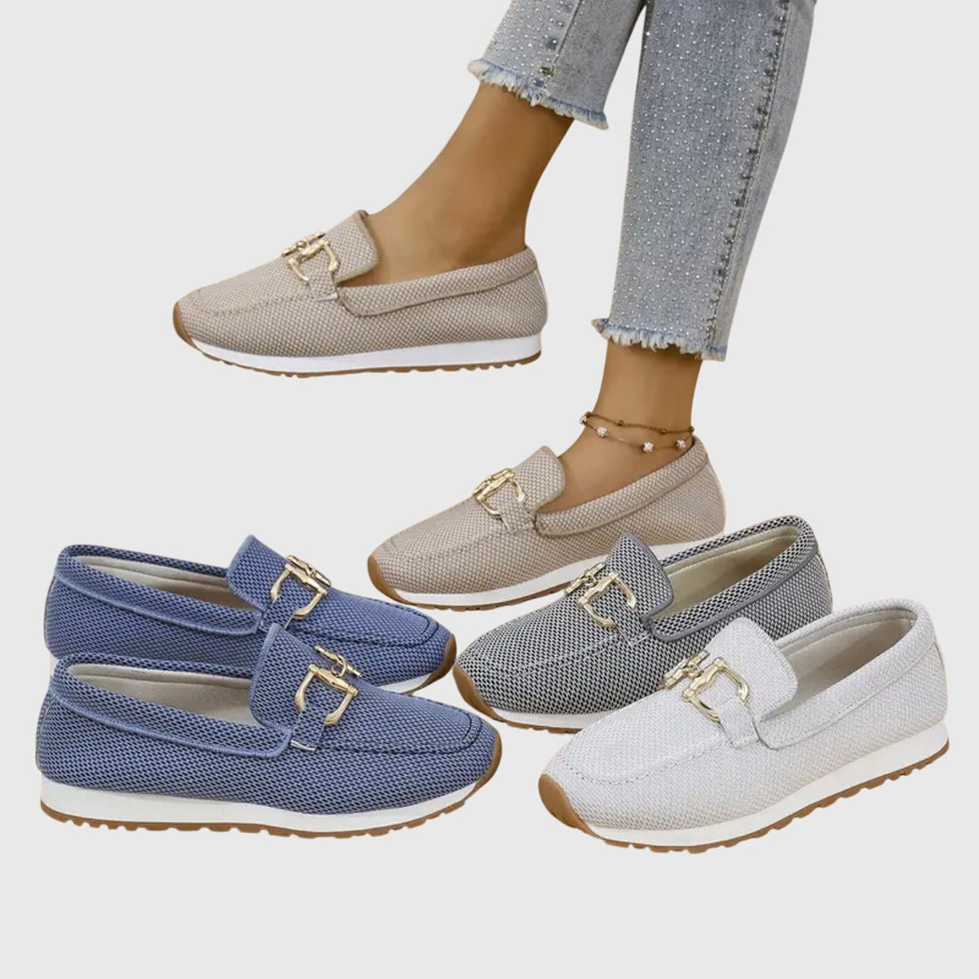 Women's Comfortable Loafers Lightweight Chain Detail