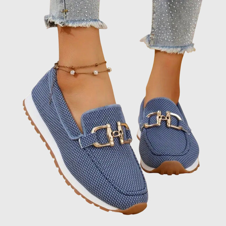 Women's Comfortable Loafers Lightweight Chain Detail