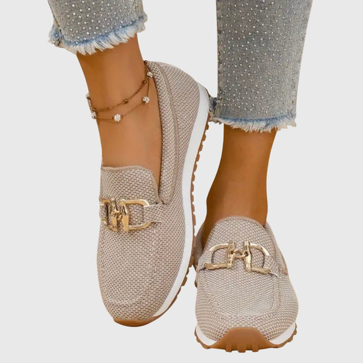 Women's Comfortable Loafers Lightweight Chain Detail