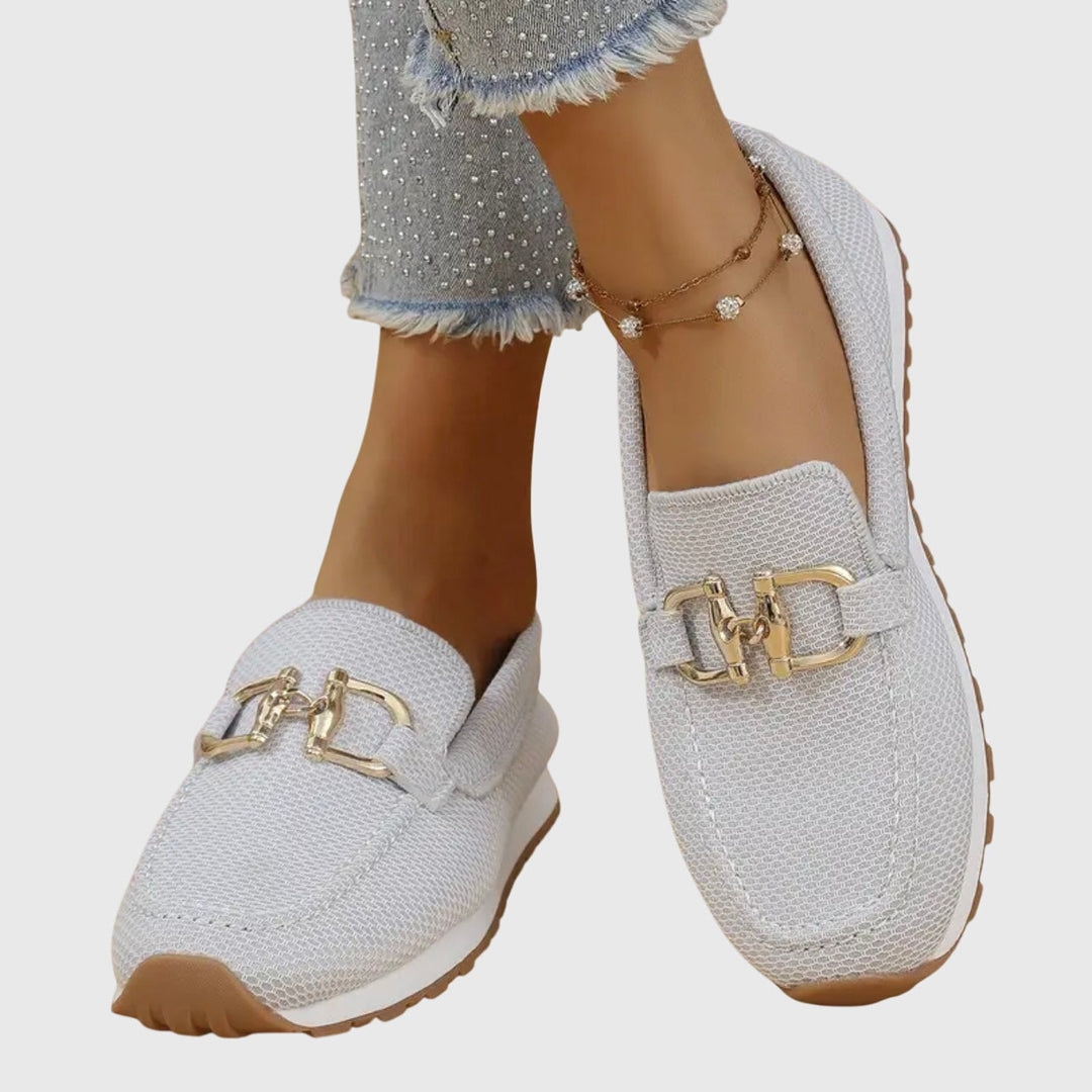 Women's Comfortable Loafers Lightweight Chain Detail