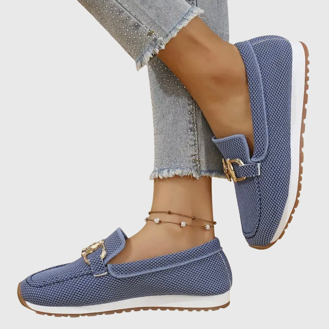 Women's Comfortable Loafers Lightweight Chain Detail