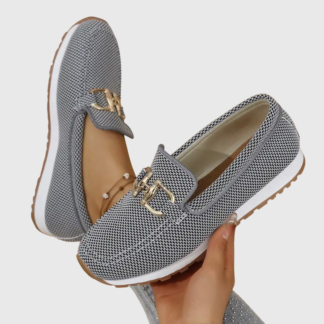 Women's Comfortable Loafers Lightweight Chain Detail