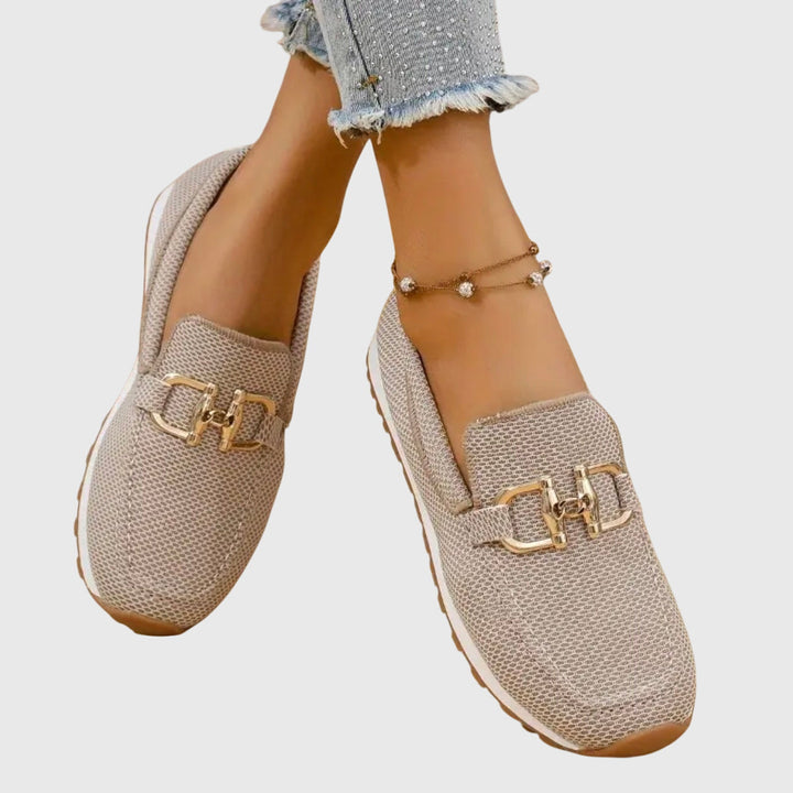 Women's Comfortable Loafers Lightweight Chain Detail
