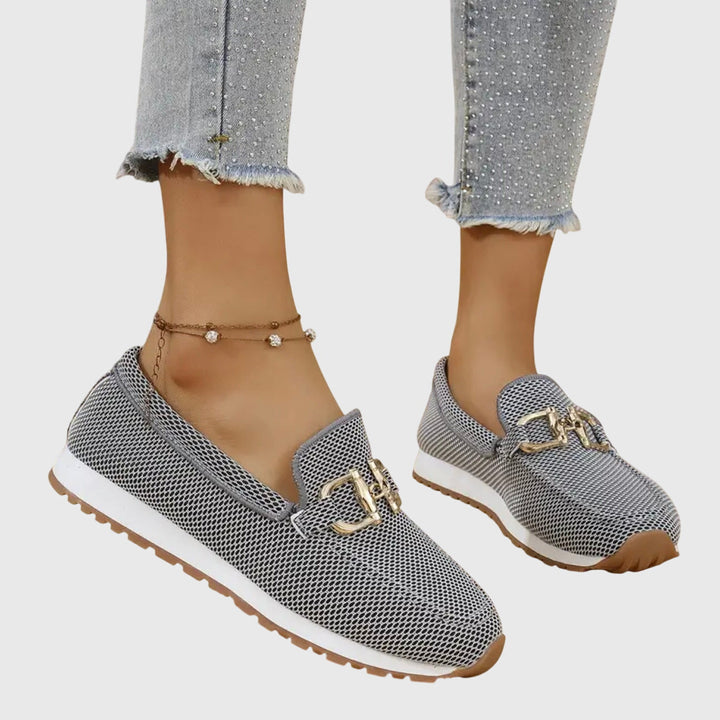 Women's Comfortable Loafers Lightweight Chain Detail