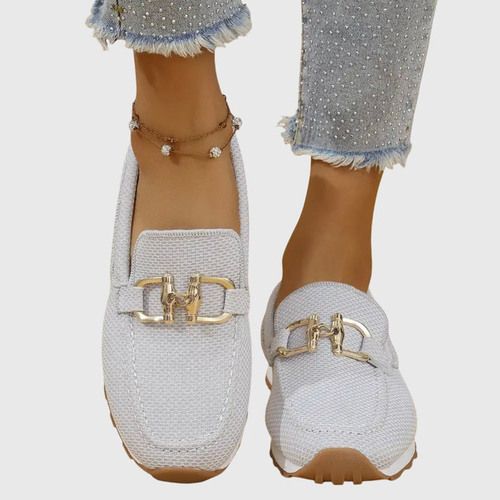 Women's Comfortable Loafers Lightweight Chain Detail